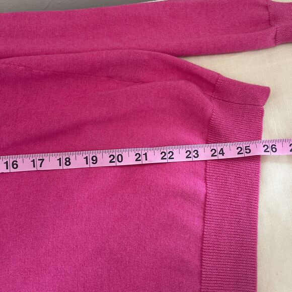 Ralph Lauren Golf Sweater Pink V Neck Pony Logo XL Cotton Cashmere Lightweight - Picture 5 of 6